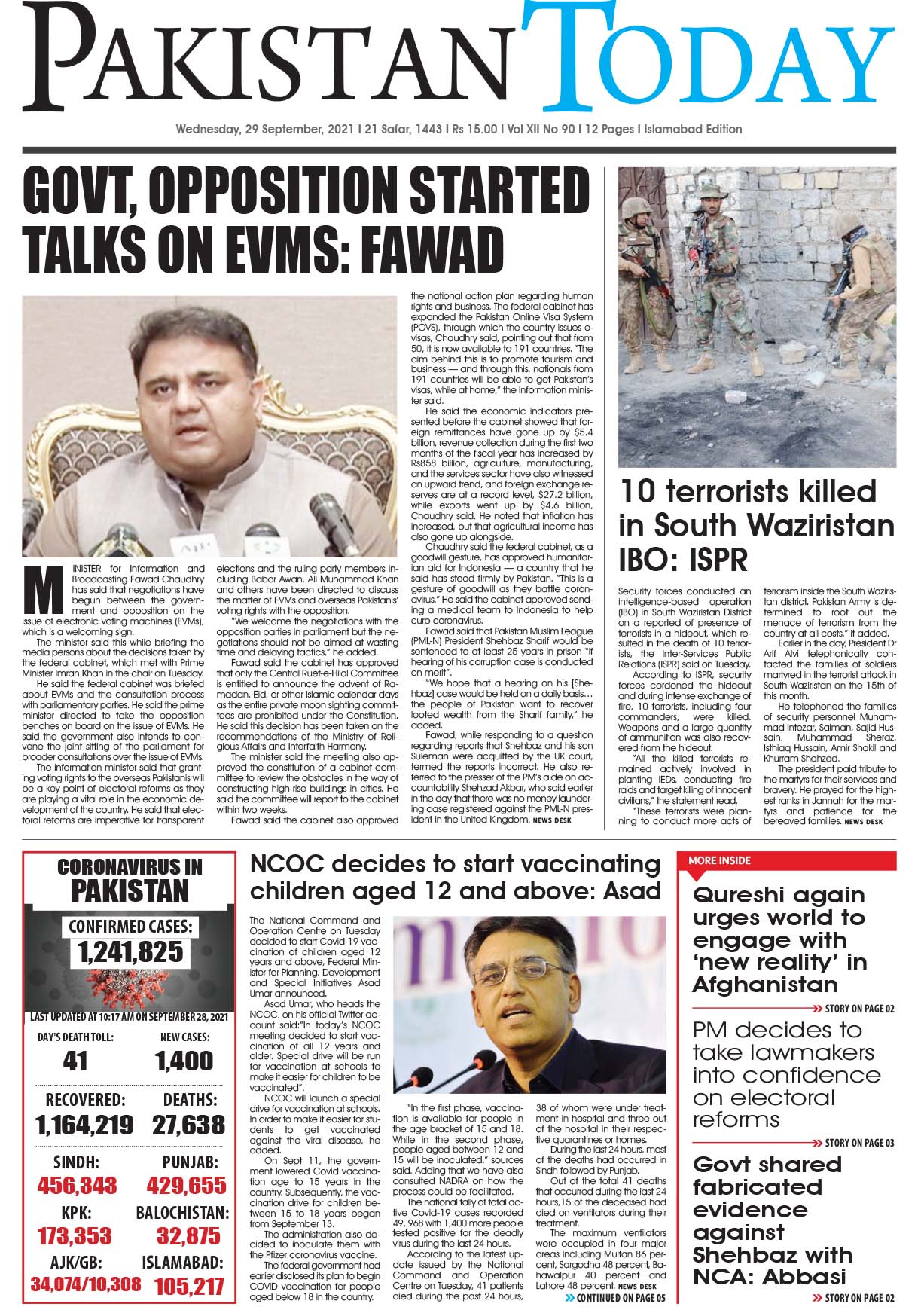 Epaper – September 29 ISB 2021
