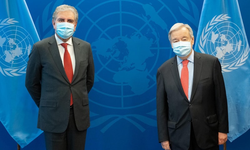 Qureshi meets UN chief, calls for 'urgent action' on humanitarian crisis in Afghanistan
