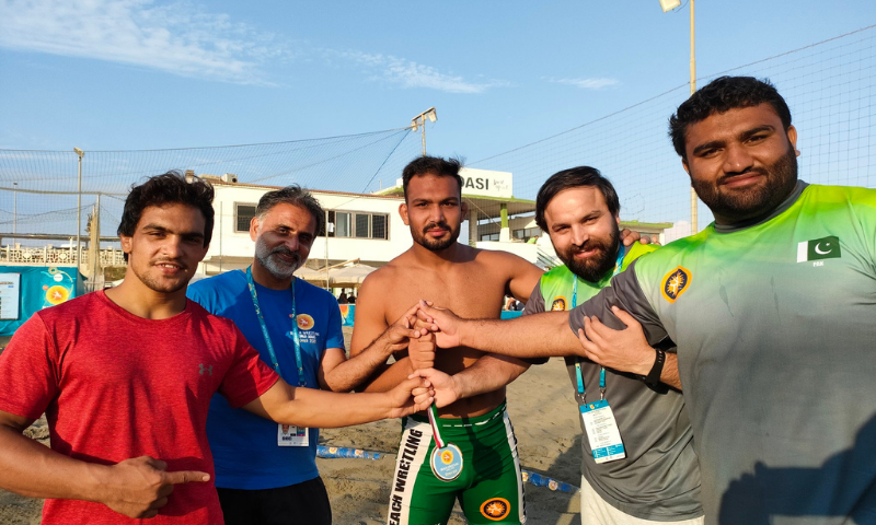 Inam wins gold at Beach Wrestling World Series