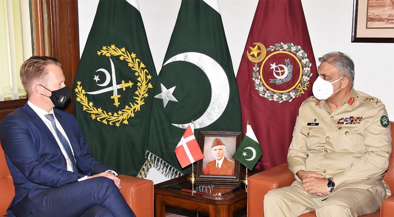 Minister of Foreign Affairs Denmark calls on COAS General Bajwa