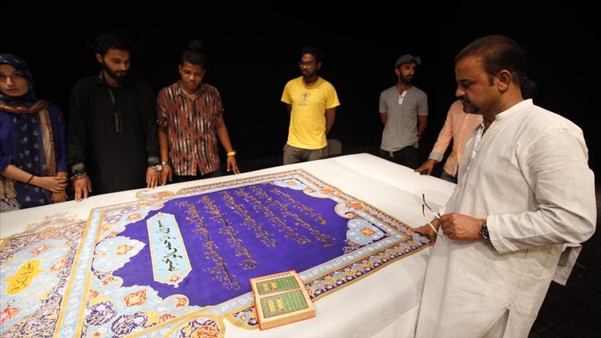 World’s largest copy of Quran in making in Karachi