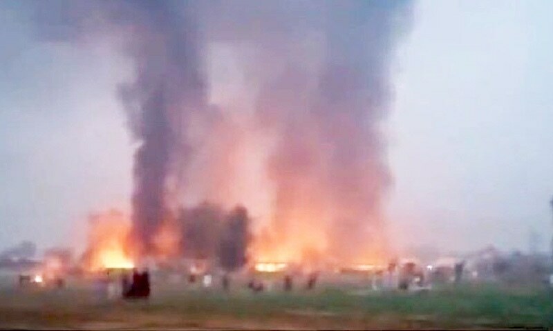 Mob sets Charsadda police station on fire to get hold of blasphemy suspect