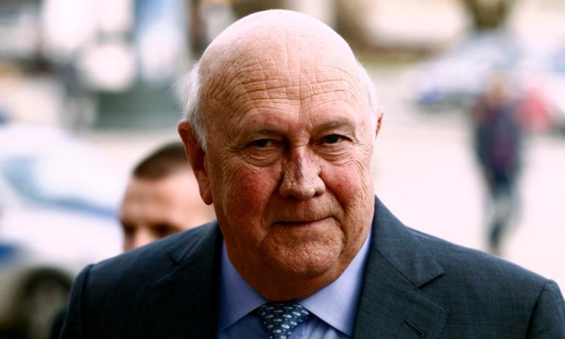 South Africa's last apartheid-era president, FW de Klerk, dies at home