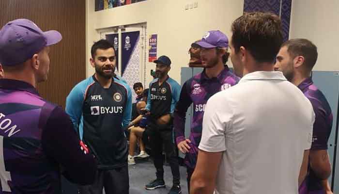T20 World Cup: India follow in Pakistan's footsteps, pay visit to Scotland's dressing room