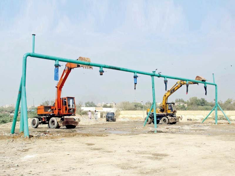 Another illegal hydrant demolished in Karachi