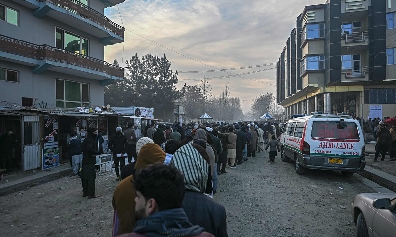 Hundreds queue for passports in Kabul in bid to leave Afghanistan