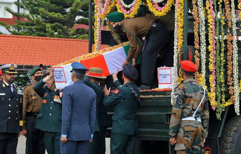 With flowers and salutes, last respects paid to India's defence chief