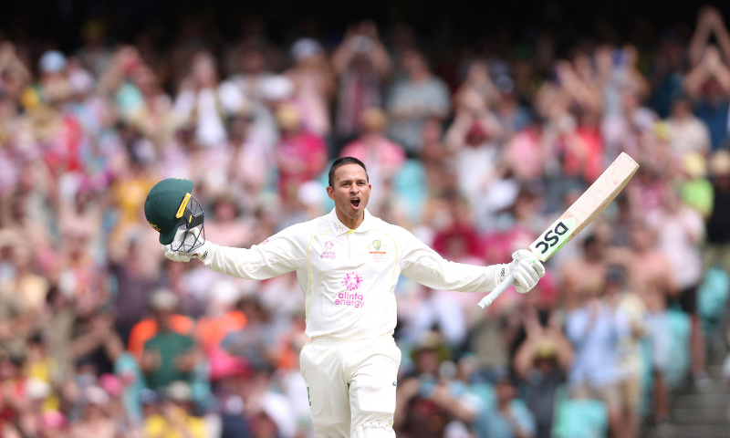 The Ashes: Patient Khawaja scores century on Test return to pummel England