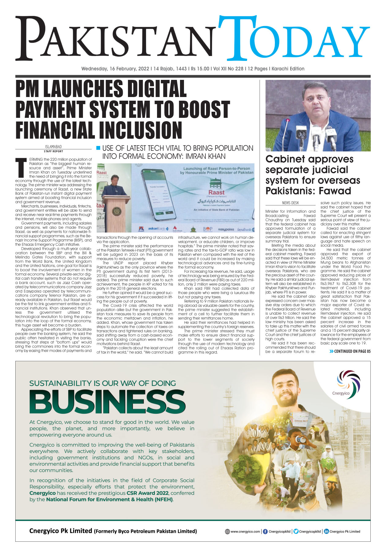 Epaper – February 16-2022 KHI