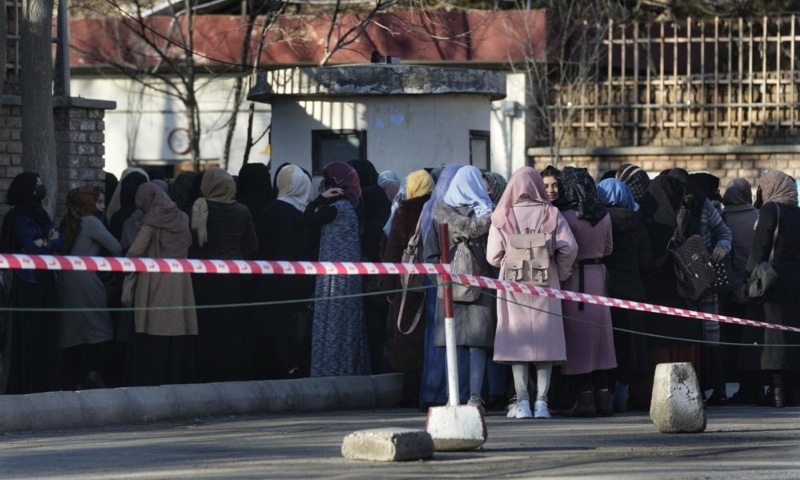 Afghan students return to Kabul University, but with restrictions