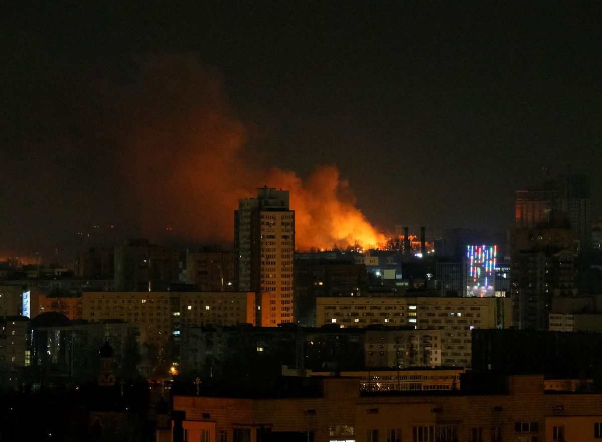 Russian forces launch missile strikes on Ukraine cities; president defiant