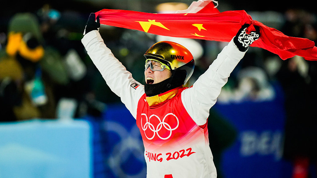 China's Qi Guangpu wins long-awaited Olympic gold in men's aerials