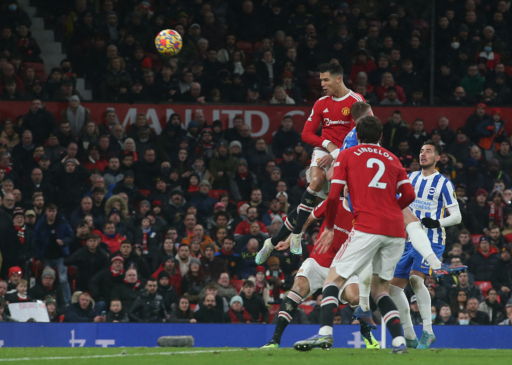 Ronaldo breaks goal drought as United defeat Brighton