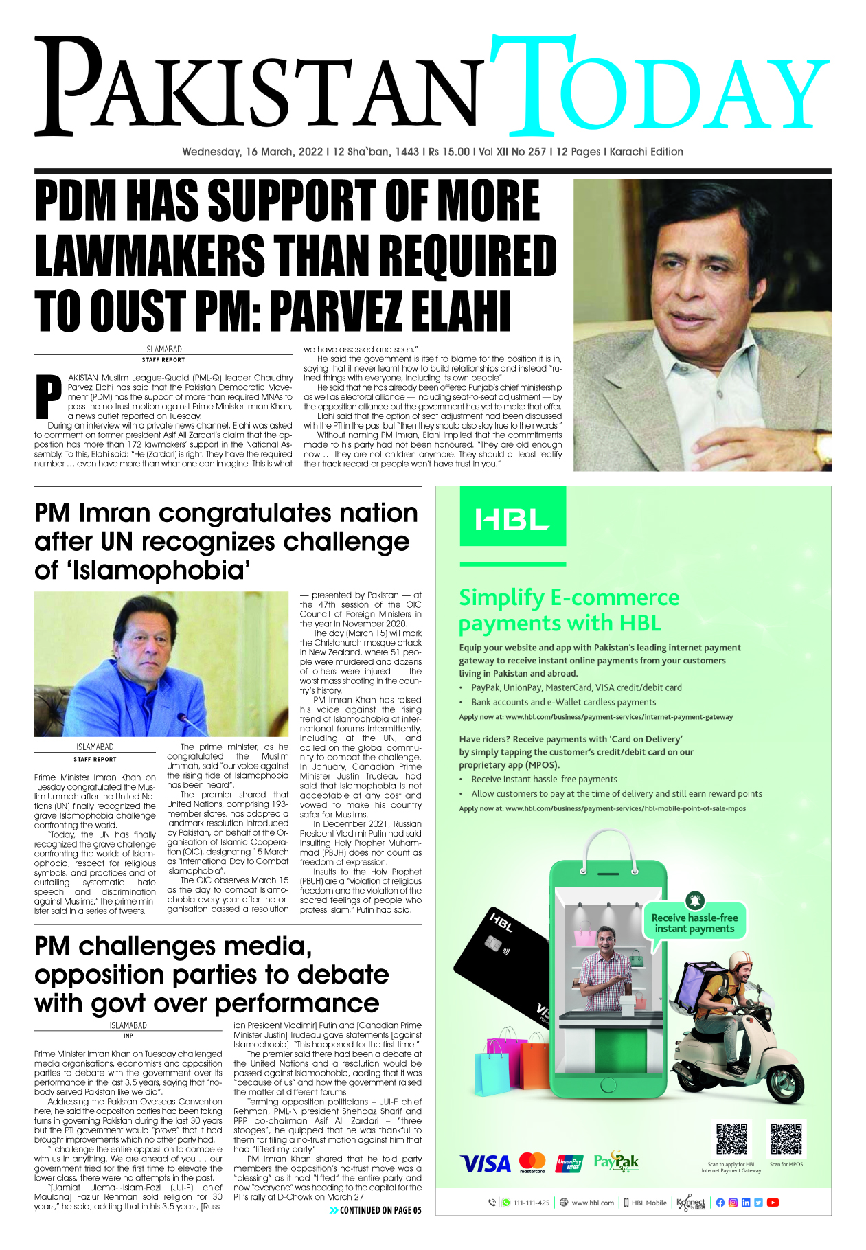 Epaper – March 16-2022 KHI