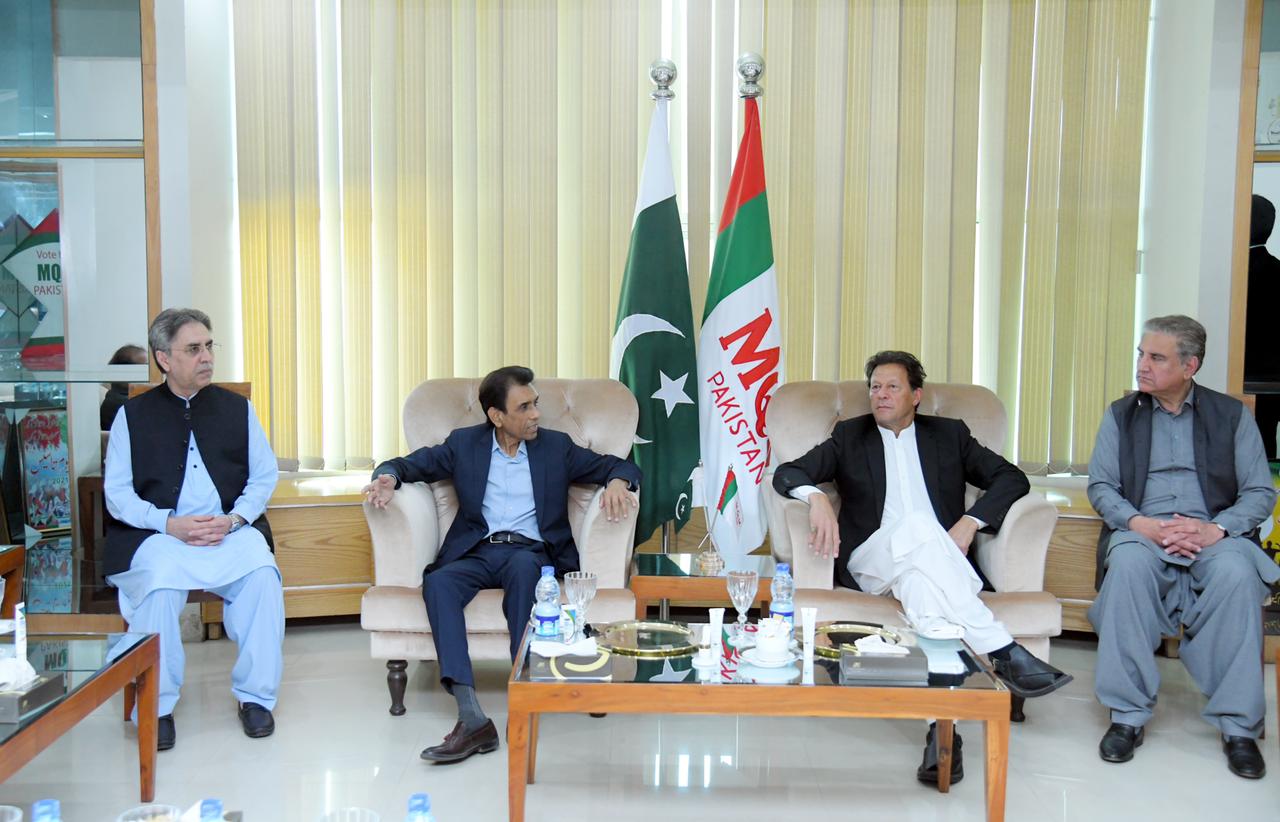 PM meets MQM-P, GDA leaders in Karachi amid no-trust vote