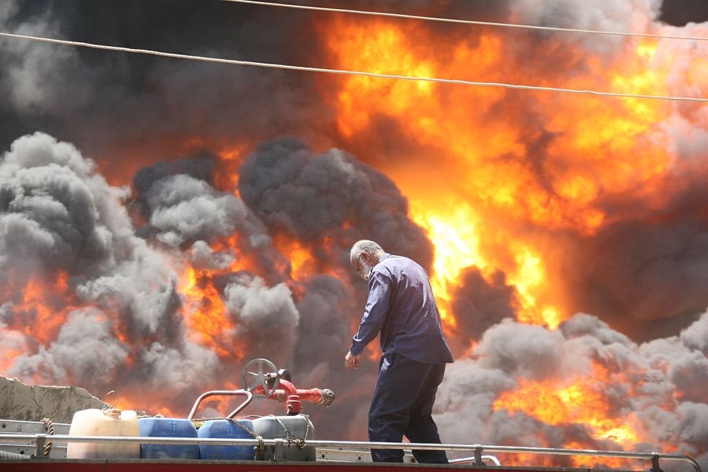 Firefighters in Karachi working against odds