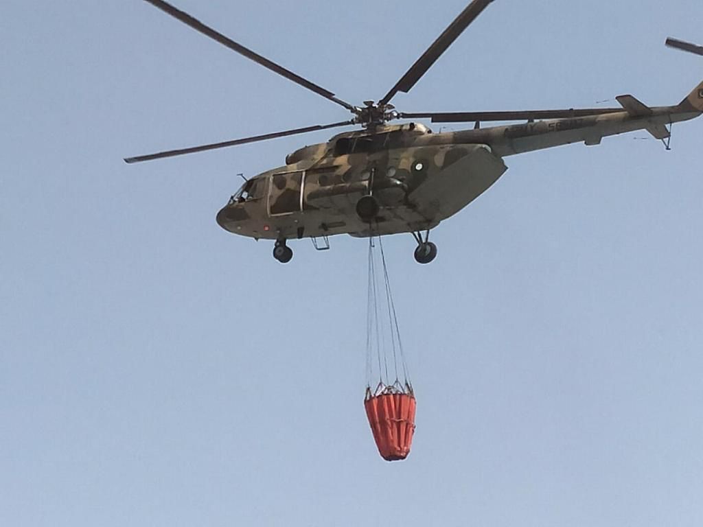 Military continues relief efforts to control Balochistan forest fire