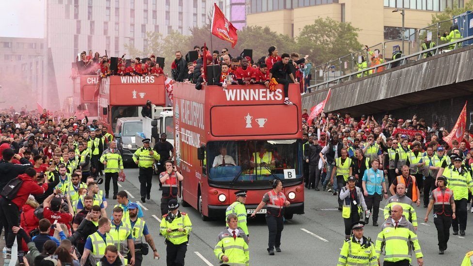 Thousands line up to give Liverpool a heroes' welcome