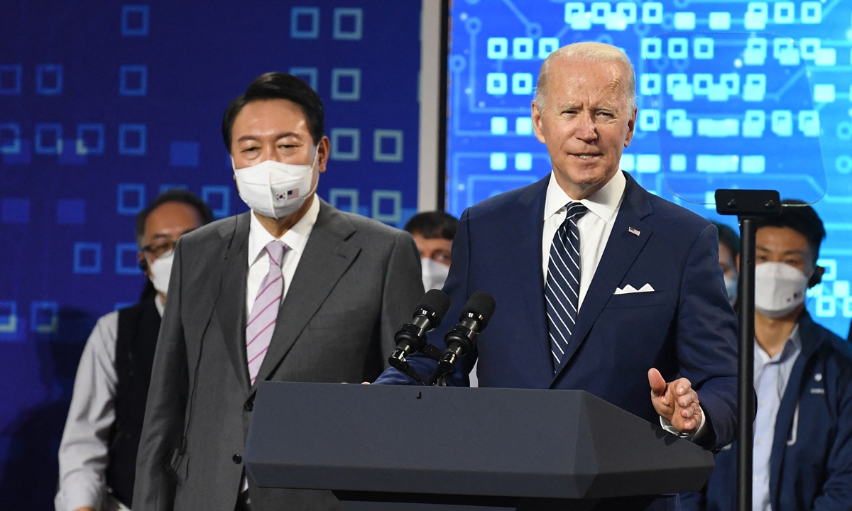 Biden on mission to corner China visits Samsung