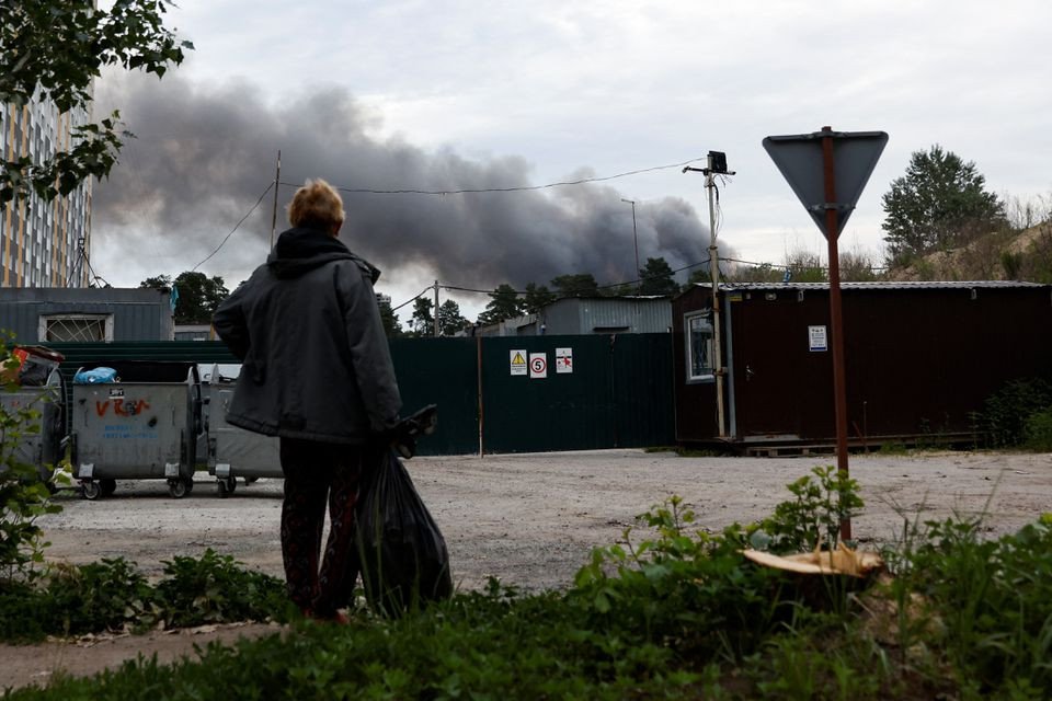 Russia strikes Kyiv for first time in weeks, battle rages in eastern Ukraine