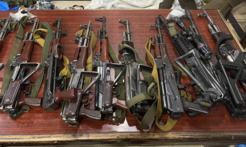 Pakistan coast guards seize hidden weapons