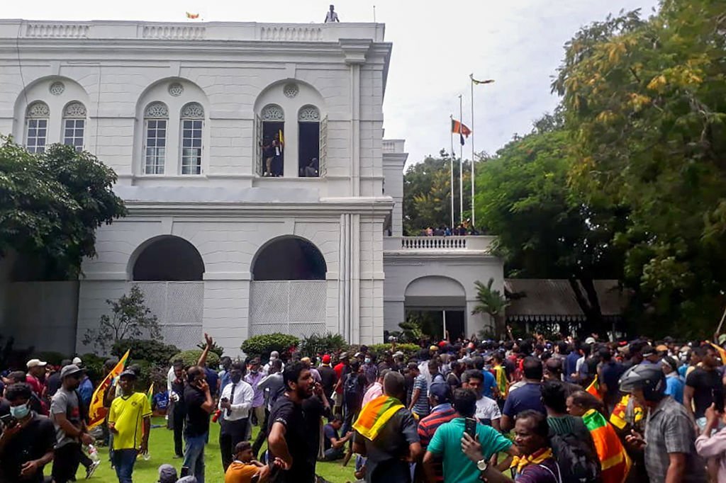 Sri Lanka president flees as protesters storm home