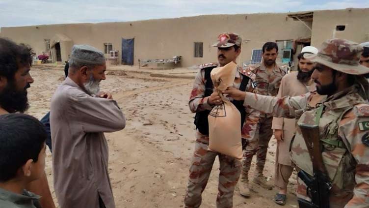 Pak Army, FC busy in relief activities for flood victims