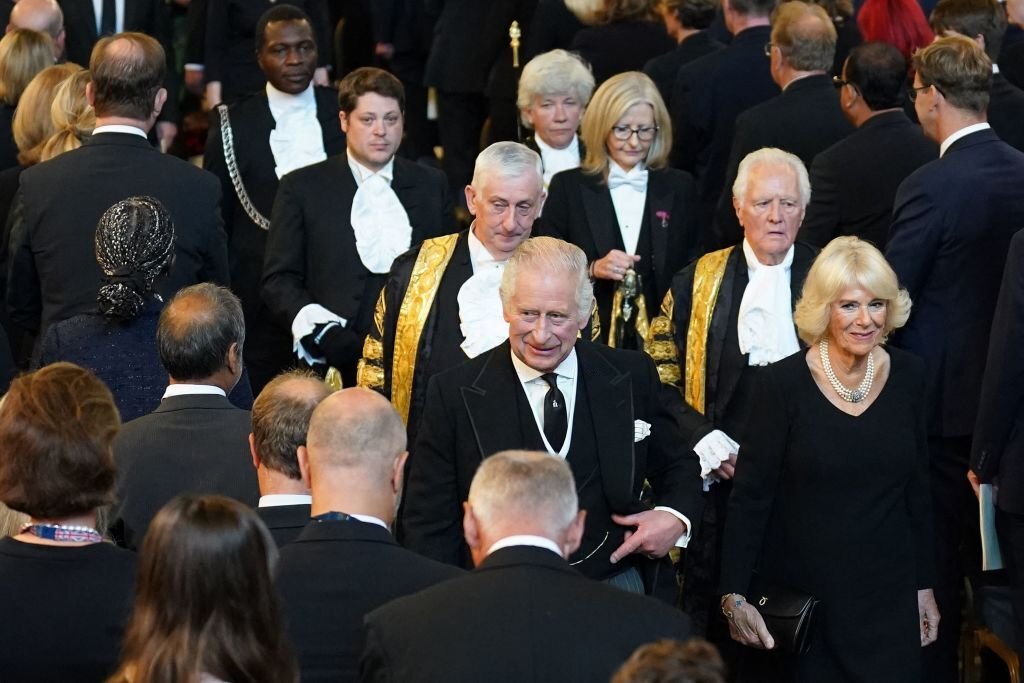 King Charles, in parliament, promises to follow queen's example