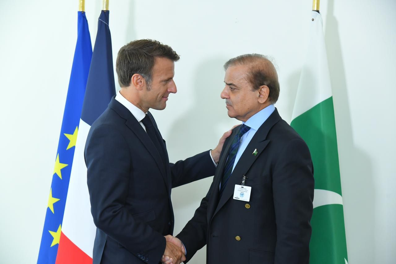PM Shehbaz meets President Macron, other leaders as UNGA opens