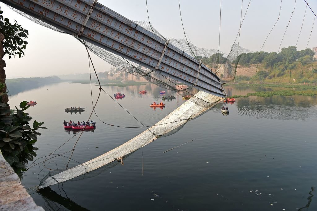 Death toll from India bridge collapse rises to 132, search on for missing