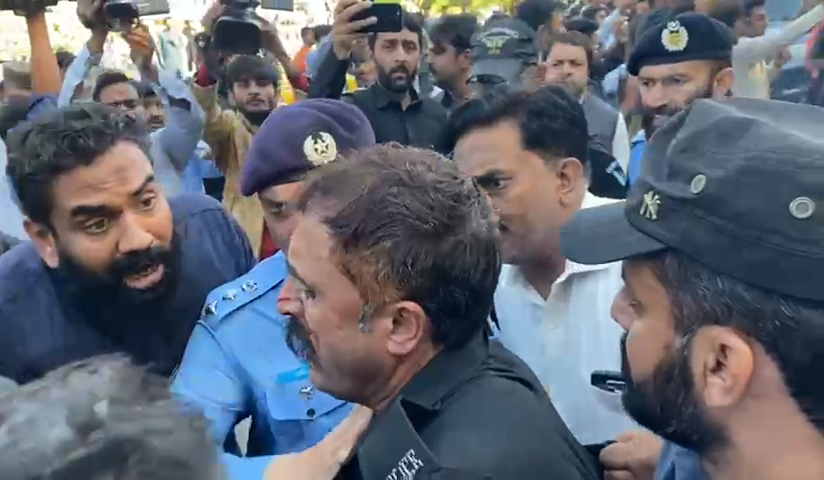 PTI MNA, two security officials arrested for sloganeering outside ECP