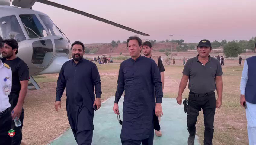 Helicopter carrying Imran Khan makes emergency landing near Adyala village