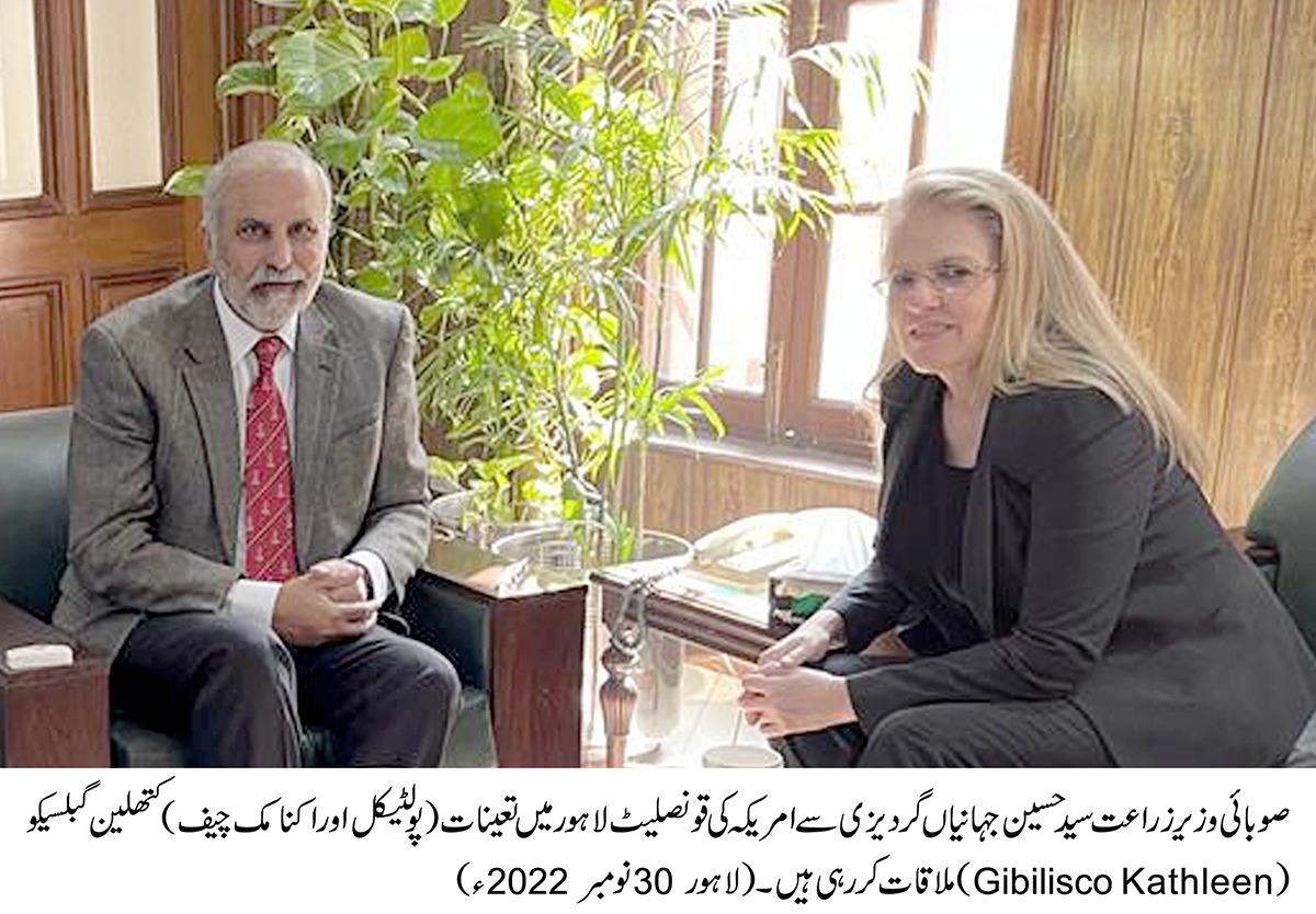 US assistance in research, development to help boost Pakistan's agri yields: Gardezi