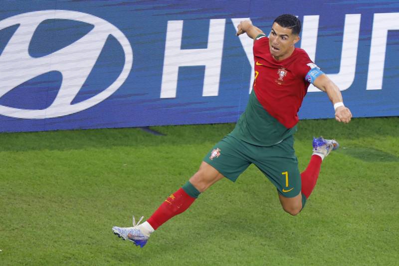 Cristiano Ronaldo becomes first man to score in five World Cups