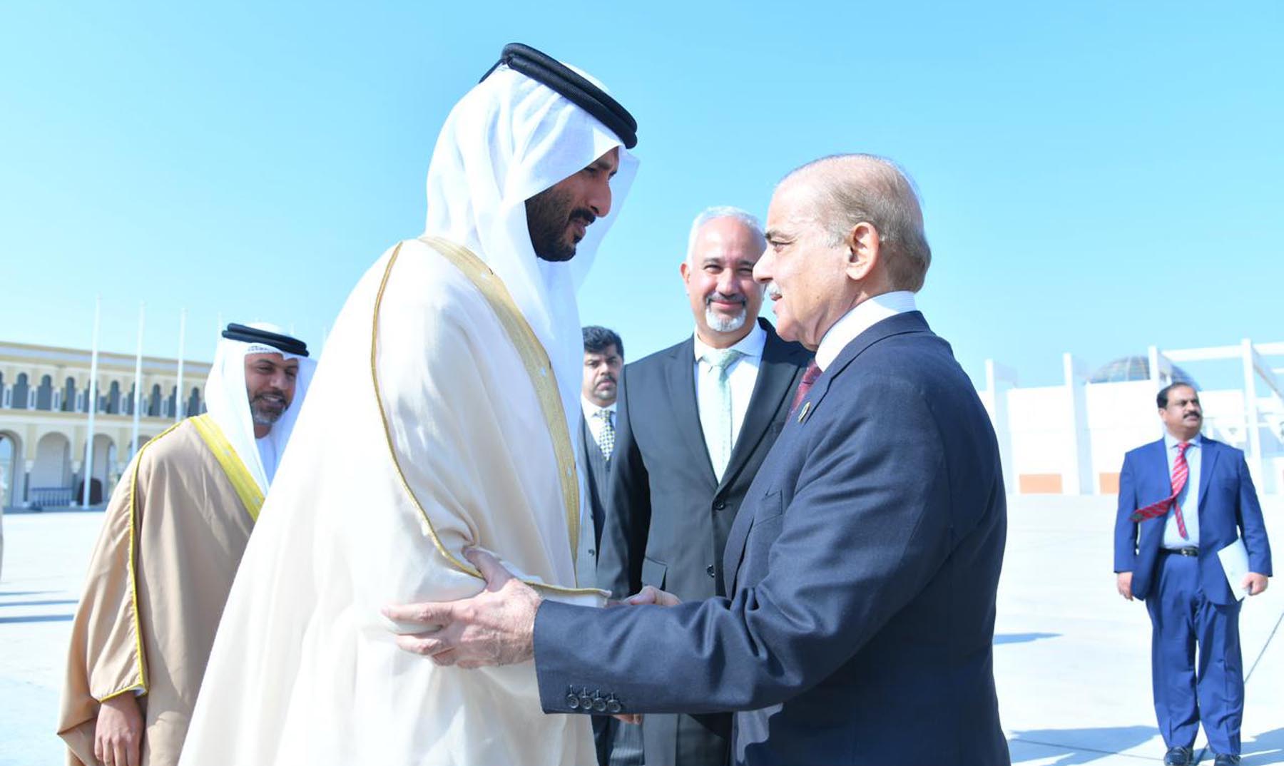 Sharif begins UAE state visit for talks on trade and investment