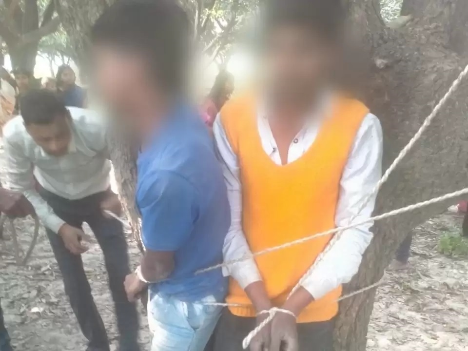 Two Muslim minor boys tied to tree, beaten with sticks by Hindus in UP