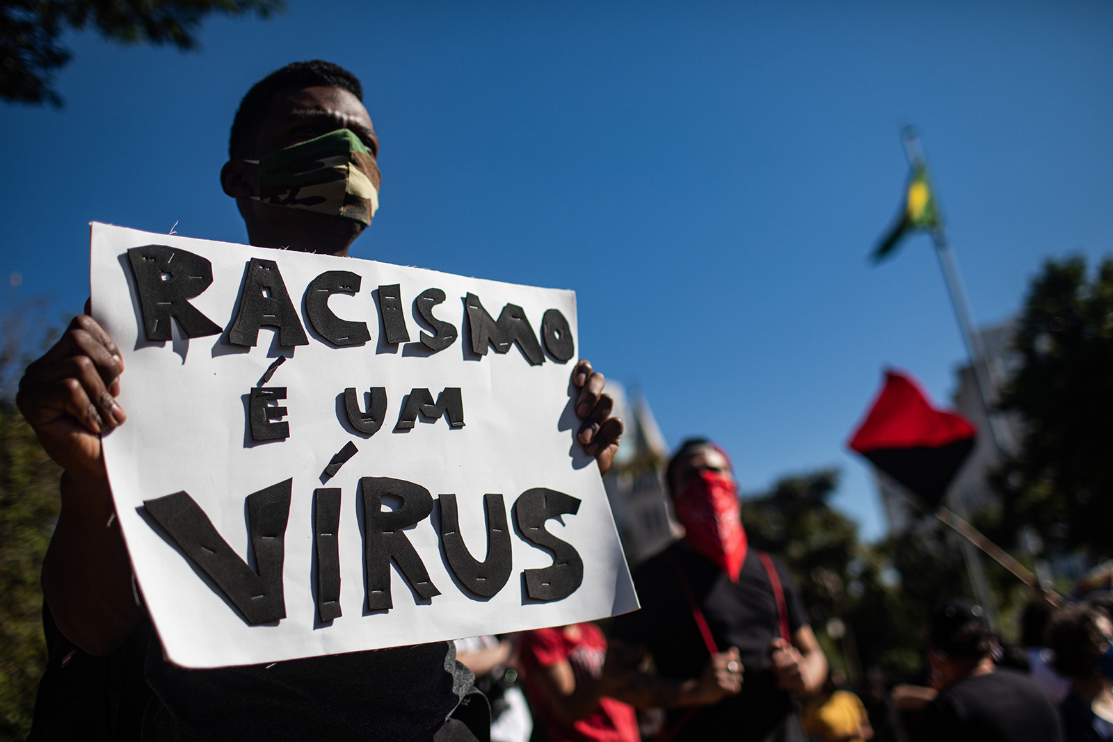 Brazil wears black to protest racism