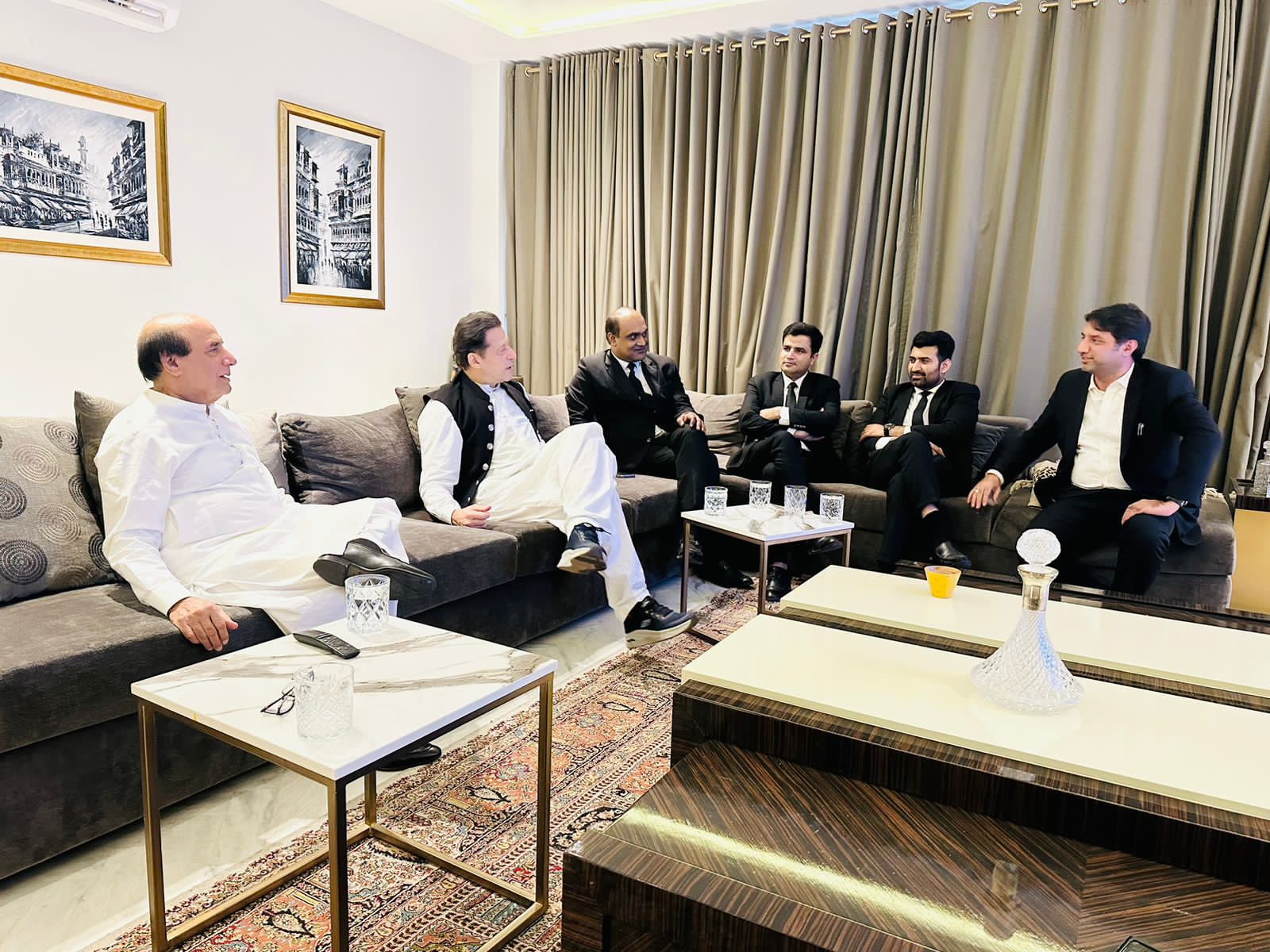 PTI chief visits Latif Khosa’s residence, demands strict actions against attackers