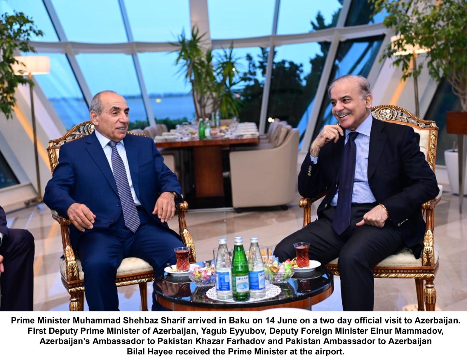 PM Shehbaz arrives in Baku on two-day official visit
