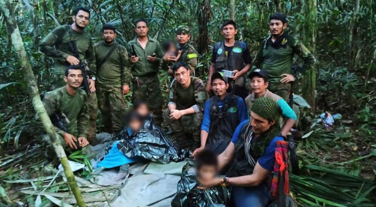 Four Colombian children found alive in jungle weeks after plane crash