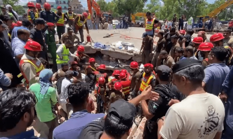 Seven killed, 10 injured as cylinder blast flattens hotel building in Jhelum
