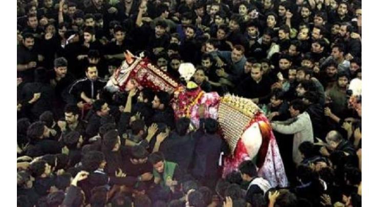 Main Zuljinnah procession of Ashura-e-Muharram taken out from Nisar Haveli