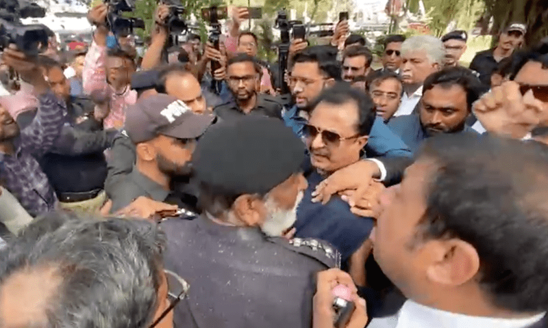 PTI leader Haleem Adil Sheikh arrested from outside SHC