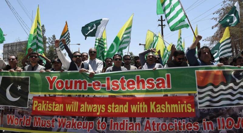 Youm-e-Istehsal-e-Kashmir observed with resolve to free Kashmir from illegal Indian occupation
