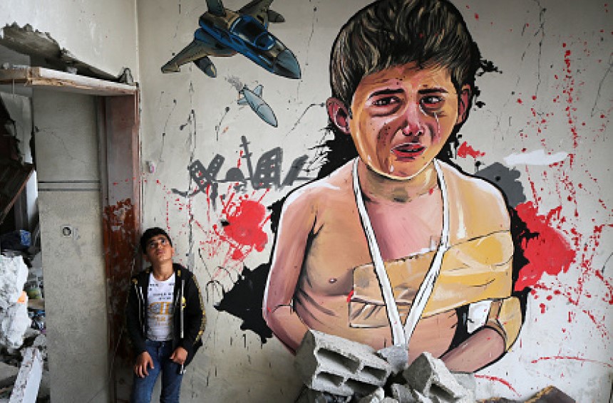 Art exhibition urges end to Gaza war, protection of children