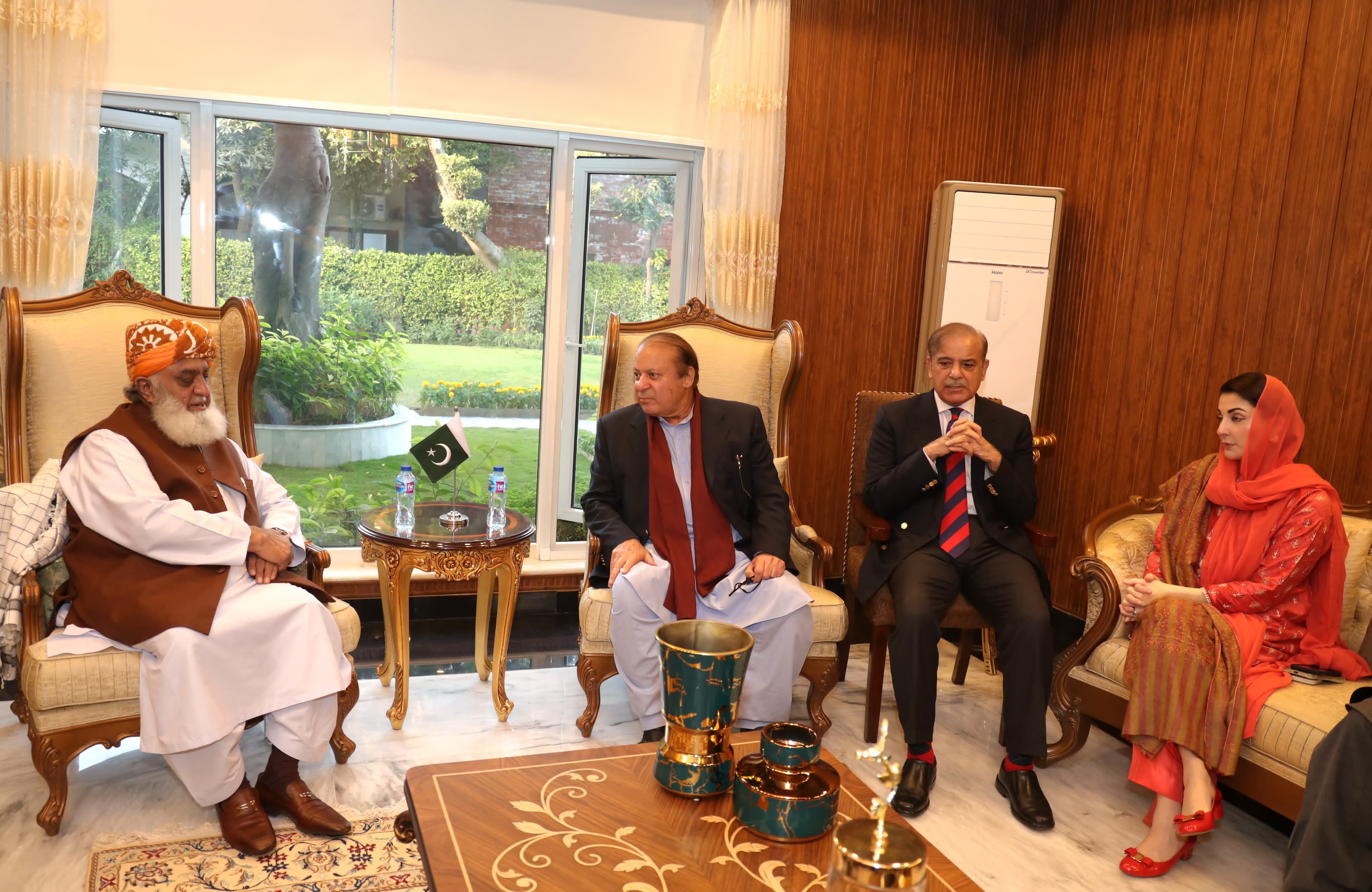 Nawaz Sharif, Maulana Fazl discuss seat adjustment formula for general elections