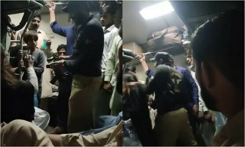 Cop held for beating woman on moving train granted bail