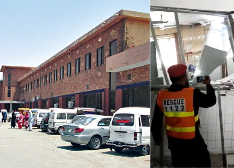Hospital roof in Gujrat collapses, several patients buried under debris