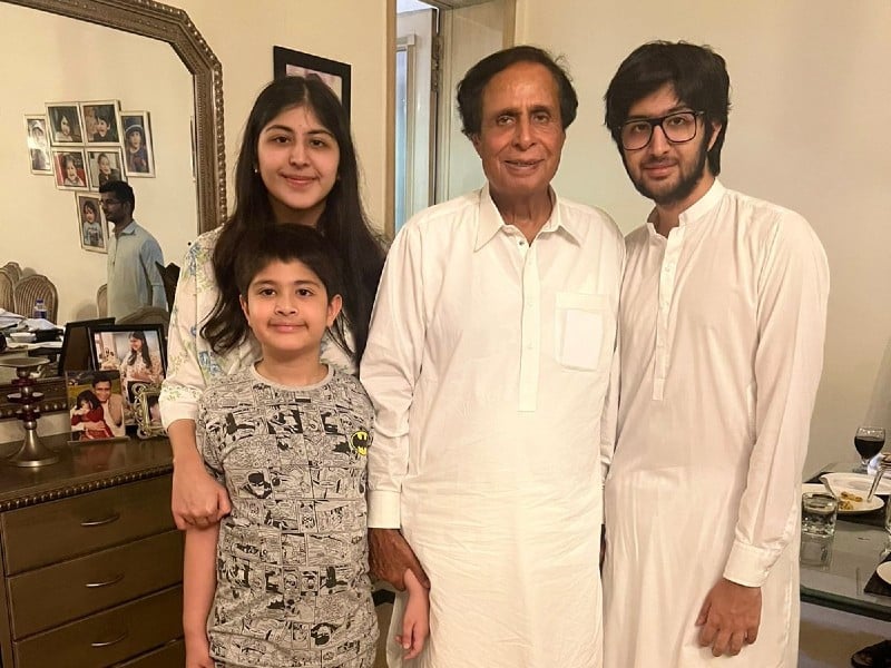 Pervaiz Elahi arrives home after bail in illegal recruitment case