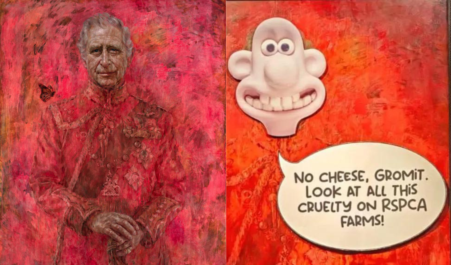 King Charles' official portrait attacked by animal-rights protesters in London